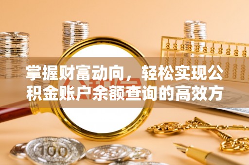 牙克石掌握财富动向，轻松实现公积金账户余额查询的高效方式